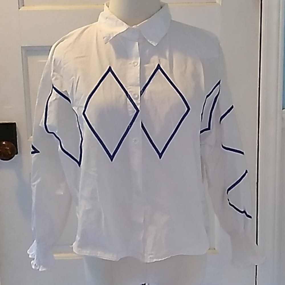 Vintage 1980s cropped shirt 👕